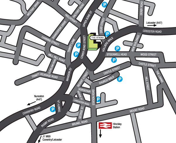 Map of the Atkins Building Site
