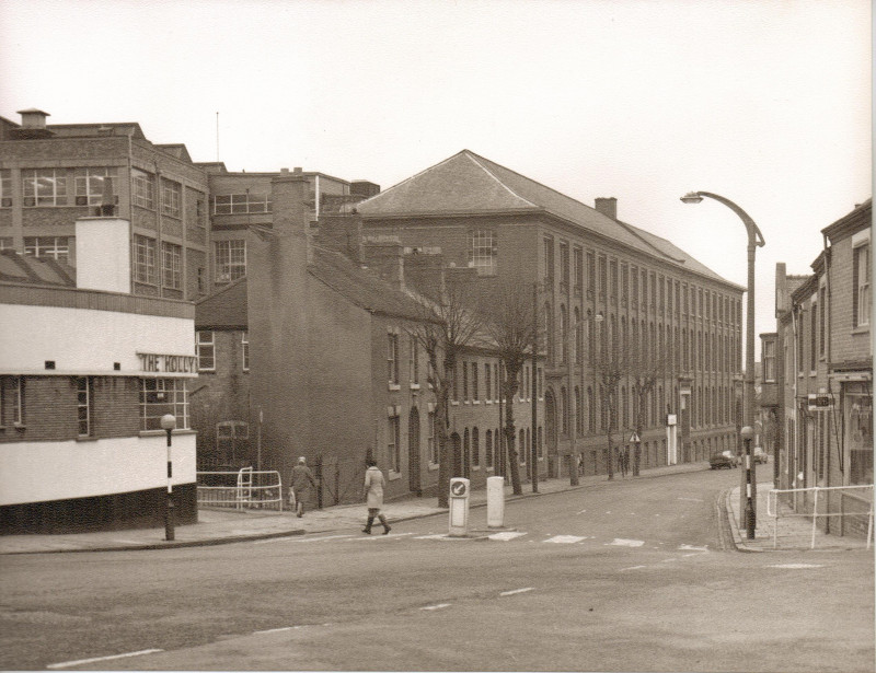 A photo of 'Atkins Building façade, Upper Bond Street view' by Hinckley & District Museum