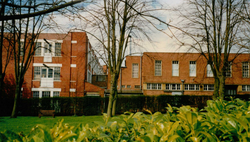 A photo of 'View of Atkins factory from Hinckley Great Meeting Chapel ' by Hinckley & District Museum