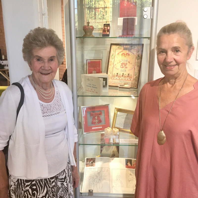 A photo of 'Beryl Virgin and her daughter Christine with Beryl's Royal fondant cakes' by Atkins Building