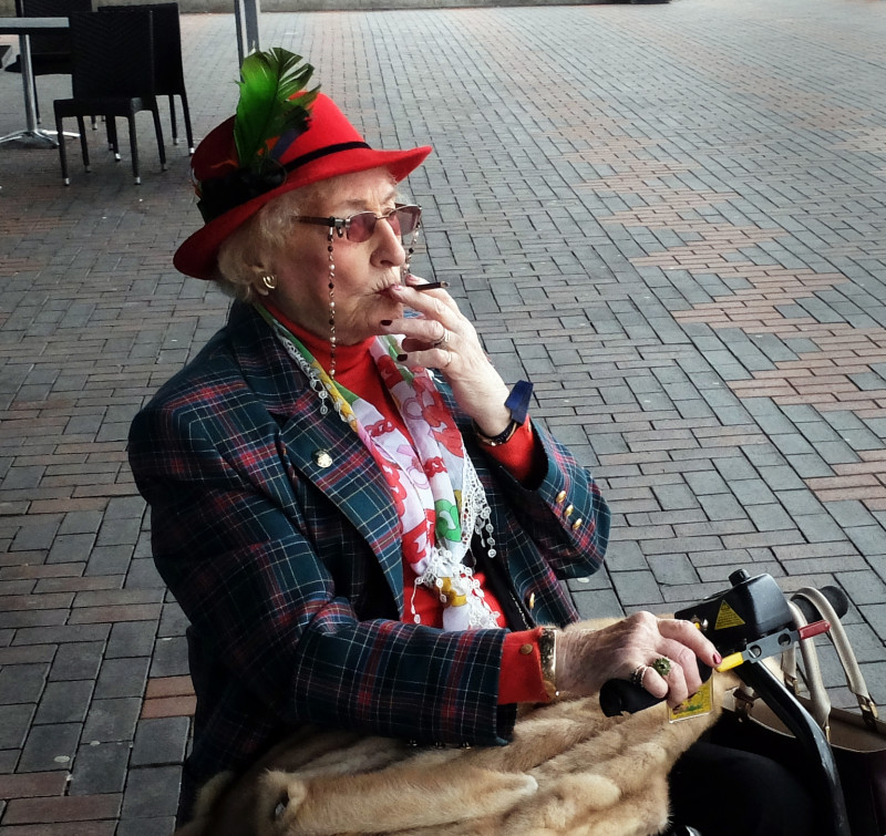 A photo of 'Lady smoking in Birmingham' by David Kingston