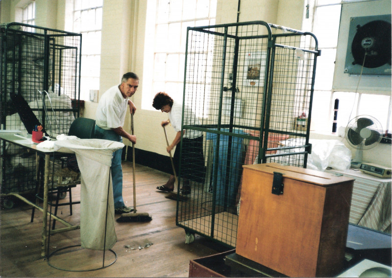 A photo of 'Last day sweep up' by Lillian Mills via the Fully Fashioned Memories Project