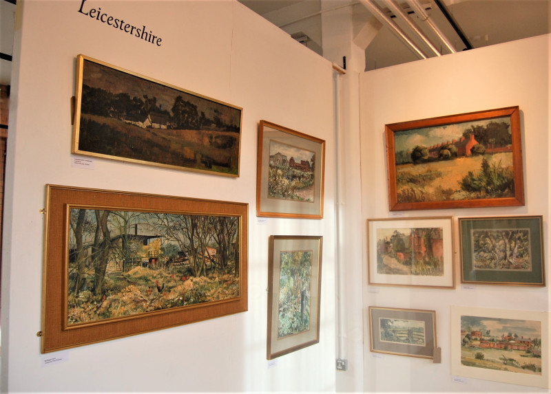 A photo of 'Leicestershire artworks in the Exhibition' by Isabel Collins- Atkins Gallery Volunteer