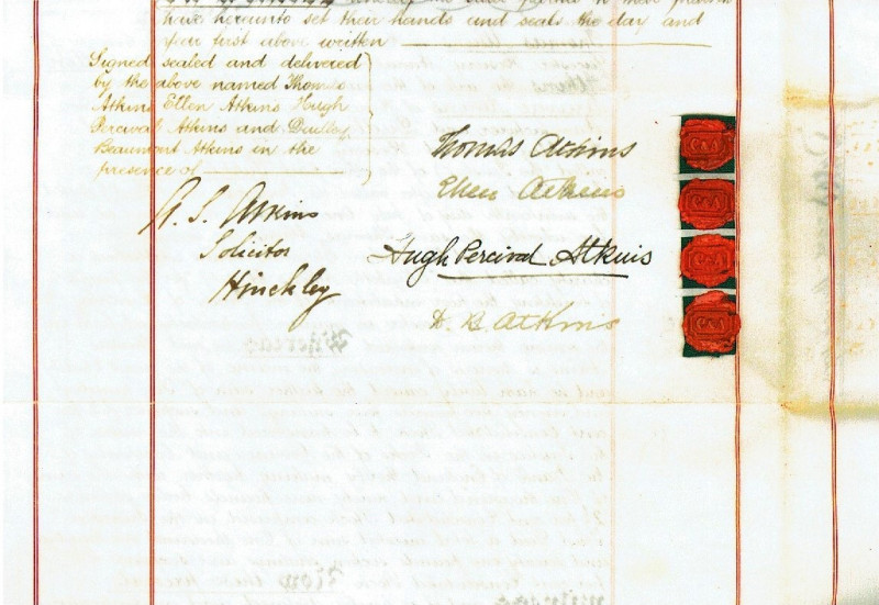 A photo of 'Trust Deed document from the Elizabeth Atkins Charity' by Chapel Archive