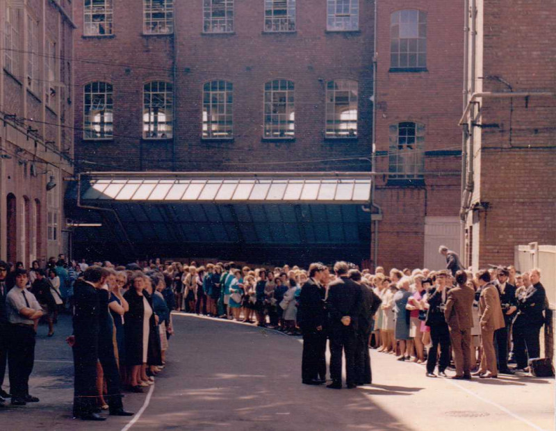 A photo of 'Atkins Factory 1972' by Hinckley & District Museum