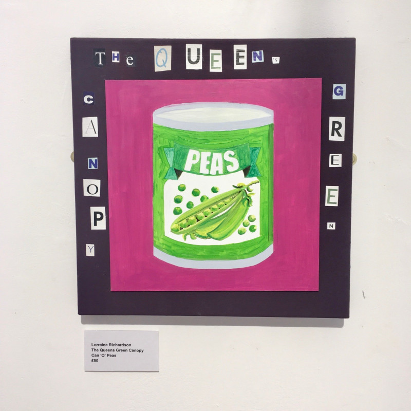 A photo of 'The Queens Green Canopy                 
Can 'O' Peas' by Lorraine Richards