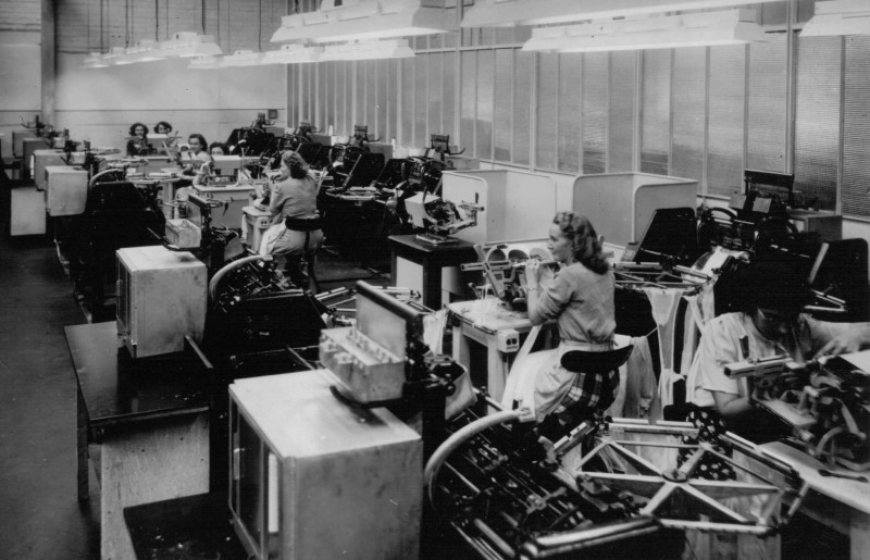 A photo of 'Fully Fashioned Heeling machines' by Hinckley & District Museum