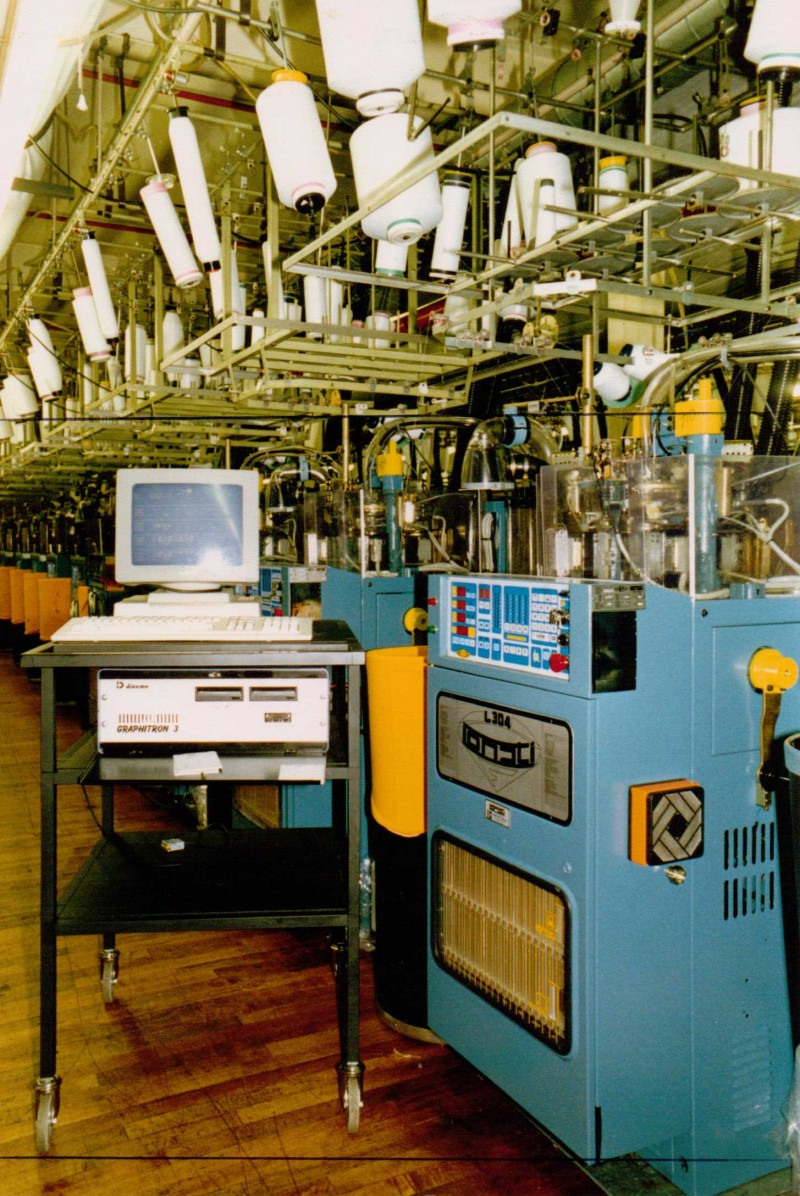 A photo of 'Computer assisted circular hose machine' by Hinckley & District Museum